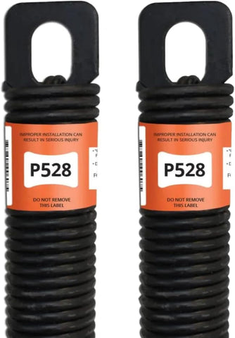 (P528) 28 in. Plug-End Extension Spring (0.207 in. No. 5 Wire) (PAIR)
