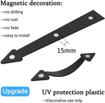 Decorative Standard Magnetic Garage Hinge, Garage Door Accents, Color: Black (1 Pack)