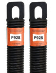 (P928) 28 in. Plug-End Extension Springs (0.148 in. No. 9 Wire) (Pair)