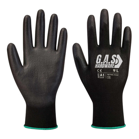 Work Gloves MicroFoam Nitrile Coated-10 Pairs, Gray Work gloves