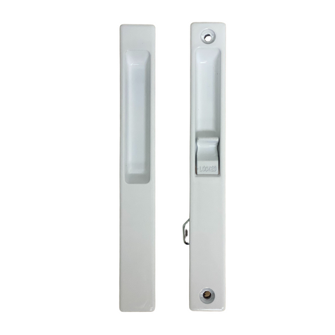 (DL-501-W) Flush Mount Single Lock Set for Sliding Glass Doors - White