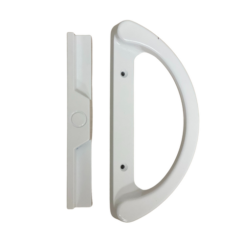 (DH-212-W) D-Grip with Lever Handle for Sliding Glass Doors (White)