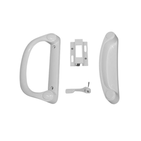 (DH-508-W) Silver Line Siding Patio Door Handle Kit, White