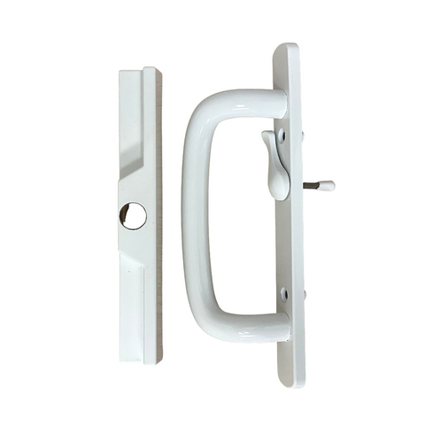 (DH-204-W) Windor Handle for Sliding Patio Door - Offset Latch, White